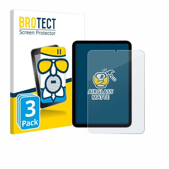 BROTECT - Screenprotector voor Apple iPad Mini 7 WiFi 2024 - Folie Beschermfolie Beschermglas matte 3 Stuks