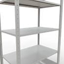 Legbordstelling MULTIplus150 -  5 legborden - L 2000 x B 600 x H 2000 mm - draagvermogen 150 kg - lichtgrijs RAL 7035