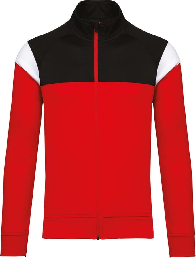 PROACT® Uniseks trainingsjasje met rits PA390 - Sporty Red / Black - L