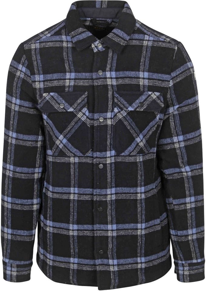 NZA - Donkerblauw gewatteerd overhemd - Winter Navy