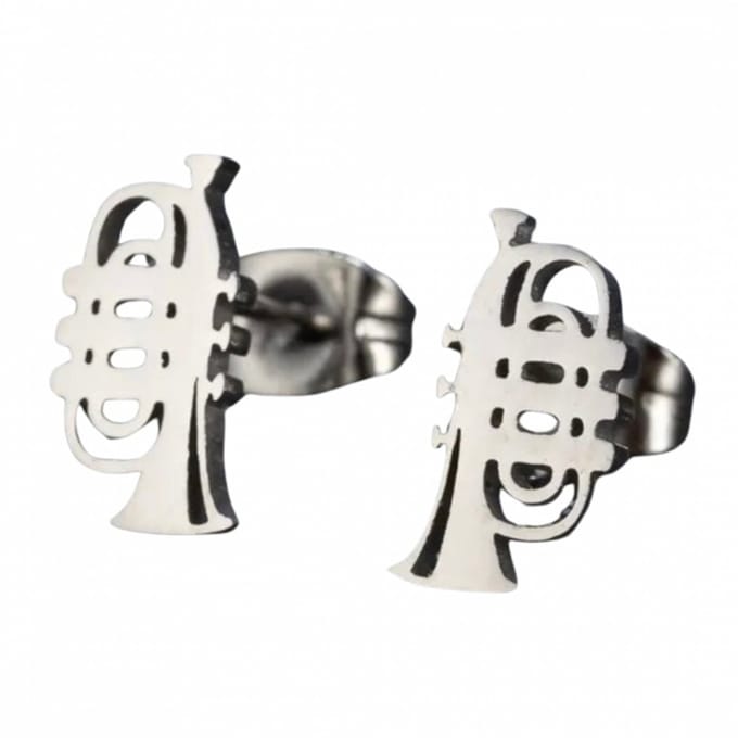 Oorbellen - Trompet - Zilverkleur - rvs - Charme Bijoux