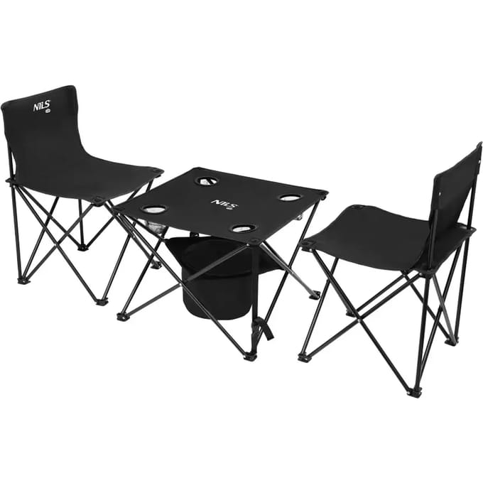NILS CAMP NC3304 - Camping Set - Tafel + Stoelen - Inclusief Koeltas - Draagtas 600D