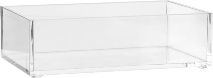 5Five Make-up houder box - 16 x 9.5 x 5 cm - transparant kunststof - Nagellak - Sieraden - Organizer bakjes - sorteer vakjes