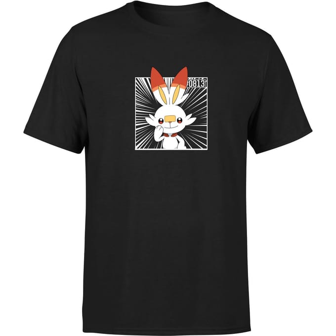 Pokemon Scorbunny Men's T-Shirt - Black - XXL