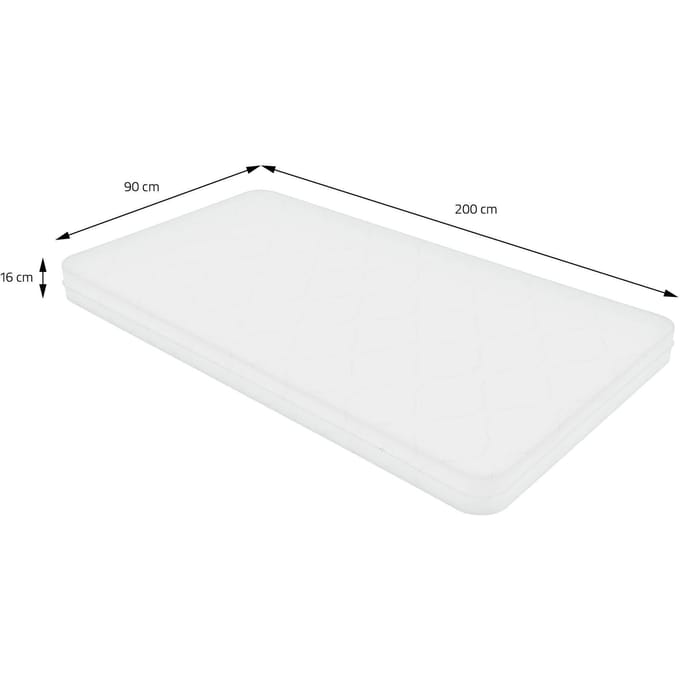 Matras 90x200x16 cm in koudschuim ML-Design
