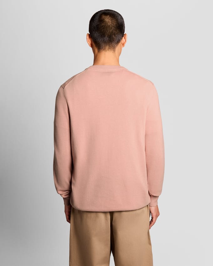 Trui Lyle &amp; Scott KN2136V COTTON CREW-Y120 PINK GRAPEFRUIT