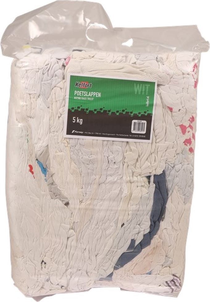 Kelfort Poetsdoeken Wit Zak 5kg - 1516129
