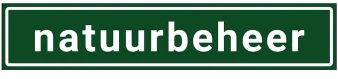Natuurbeheer autosticker binnenzijde raam | 40 x 8 cm
