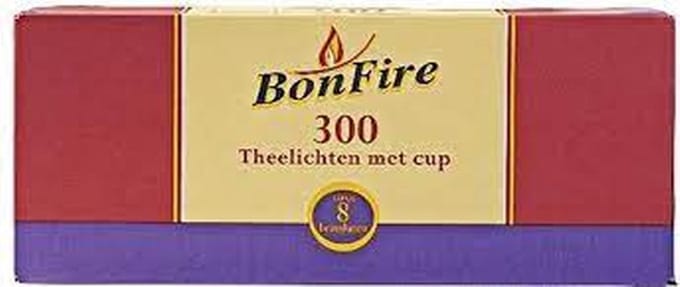 Bon Fire Waxinelichtjes 300 Stuks - Wit