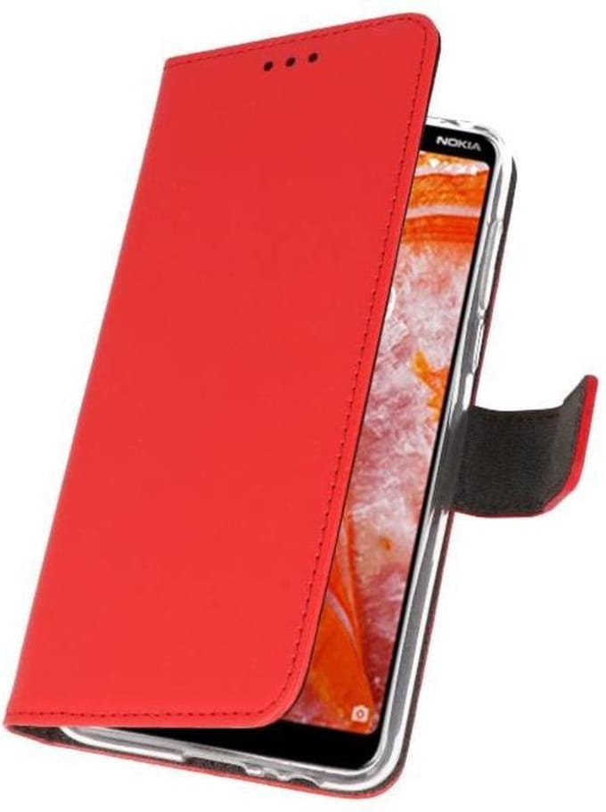 Bestcases Pasjeshouder Telefoonhoesje Nokia 3.1 Plus - Rood