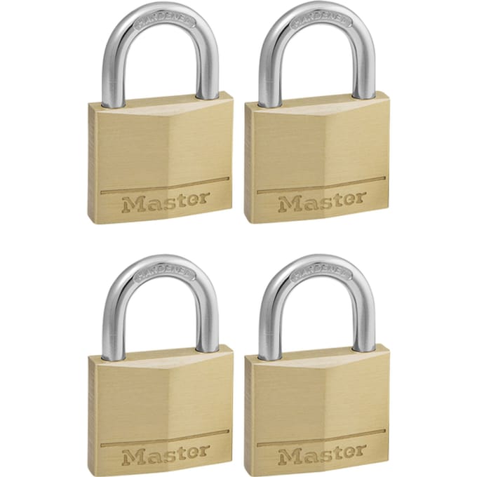 MasterLock Hangslot - Massief Messing - Koper - 50 mm - 4 stuks - 150EURQNOP