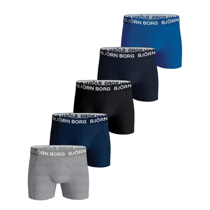 Bjorn Borg boxers 5-Pack jongens boxershorts - Solid - kinder onderbroeken katoen - 116 - Zwart