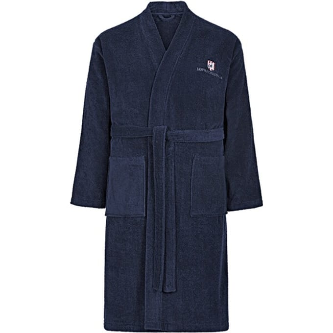 Jan Vanderstorm herren Badjas - 68/70 - blauw - Plus Size
