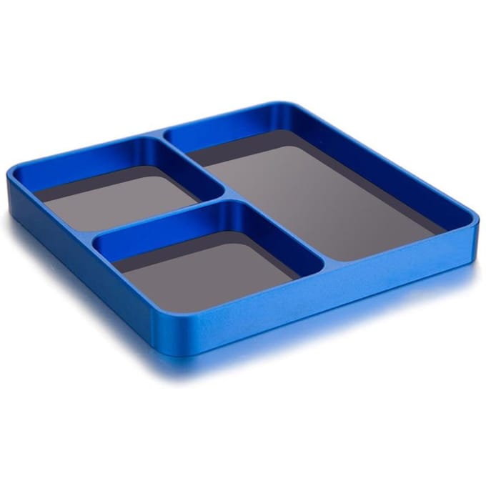 Magnetische Desktop Schroeven Gereedschap Onderdelen Bak Houder Opbergplaat Doos Koffer blauw
