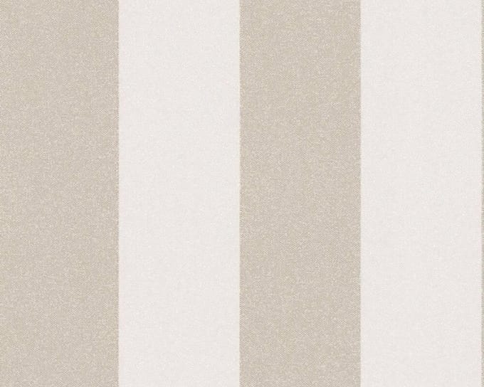 STREPEN BEHANG | Landelijk - beige creme - A.S. Création New Elegance
