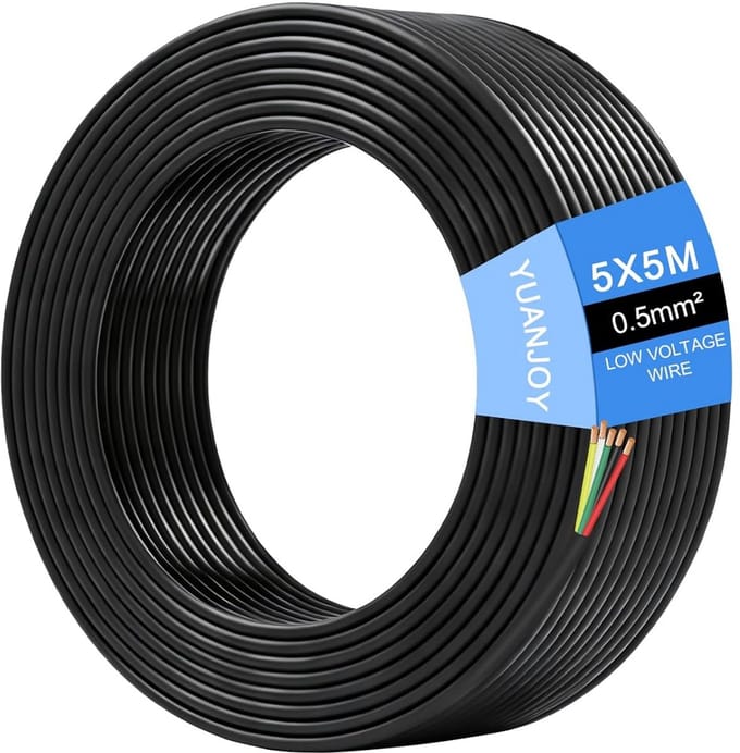 Flexibele 5-aderige Installatiekabel 0,5 mm² - 5 Polig Rond Snoer voor Auto en Boot (5 Meter)