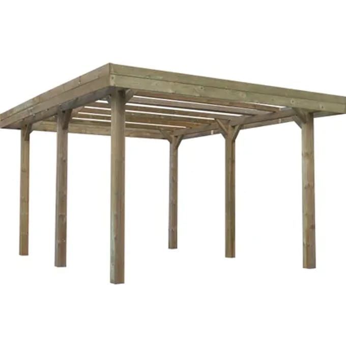 Solid Carport Base S7764 606x506x400cm
