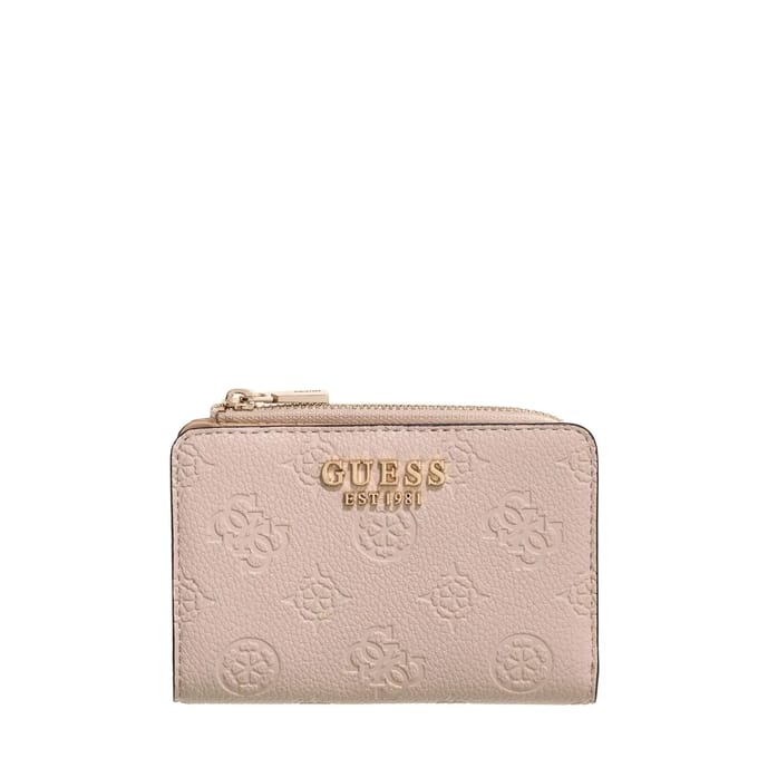 GUESS portemonnee Blake SLG Zip Around Card Case Bone Logo crème
