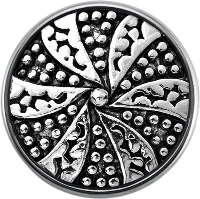 Quiges - Dames Click Button Drukknoop 18mm Symbool - EBCM349