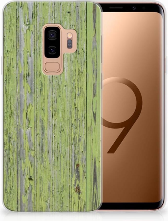 Samsung Galaxy S9 Plus Bumper Hoesje Green Wood
