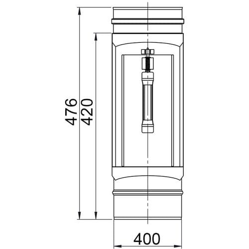 GGM Gastro Spirobuis - met inspectieluik - in RVS - Ø 400mm