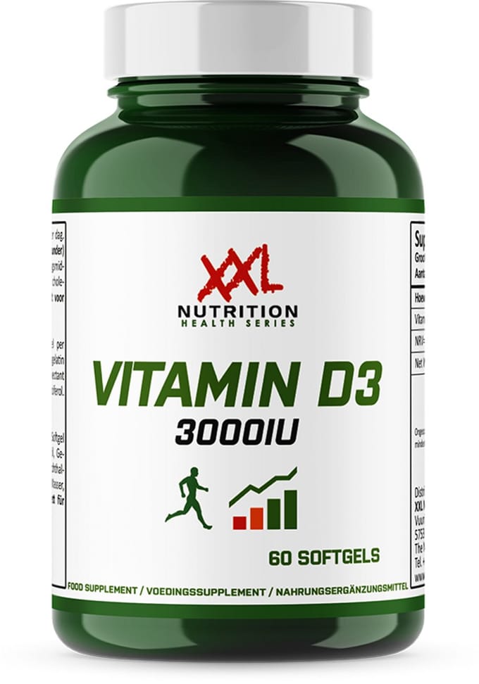 XXL Nutrition - Vitamine D3 - 3000 IU - Gelcaps - 60 Gelcaps
