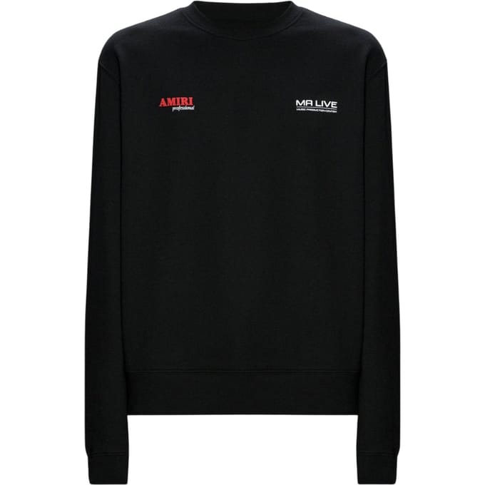 Amiri Drum Machine Zwarte Crewneck Trui