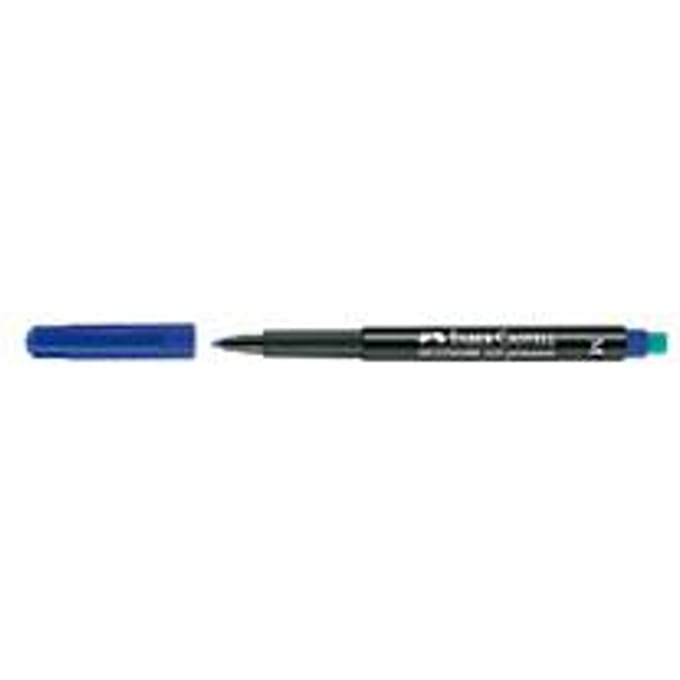 Marker Faber-Castell Multimark, incl. speciale gum, blauw, M, permanent