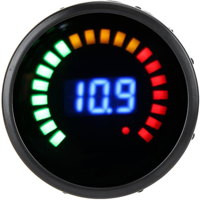 Digitale LED Auto Olietemperatuurmeter Temperatuurmeter 12V Universeel 52MM 2in black