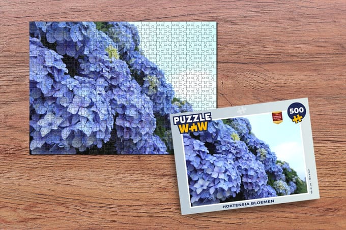 Puzzel Hortensia bloemen - Legpuzzel - Puzzel 500 stukjes