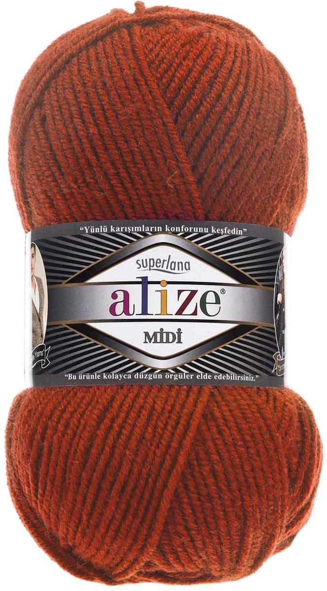 Alize Superlana Midi 36 Terra Pakket 5 Bollen 500 Gram