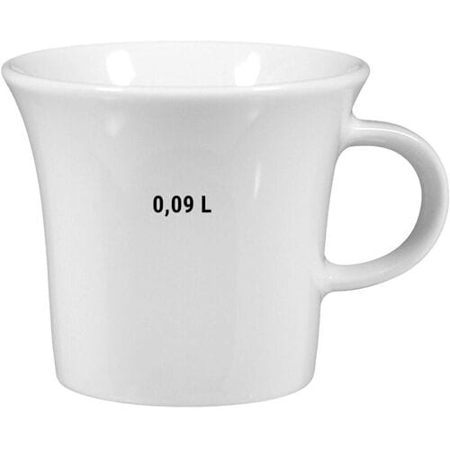 (12 stuks) SELTMANN WEIDEN Mocca kop bokaal - 0,09 liter - Wit/Uni Wit