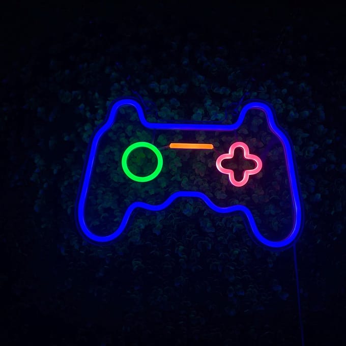 Klikkopers® - Neon Verlichting - Wandlamp - Neon Lamp - Neon Wandlamp Controller - Playstation Controller Neon Wandlamp - Game Controller - Neon LED Lamp - Sfeerverlichting