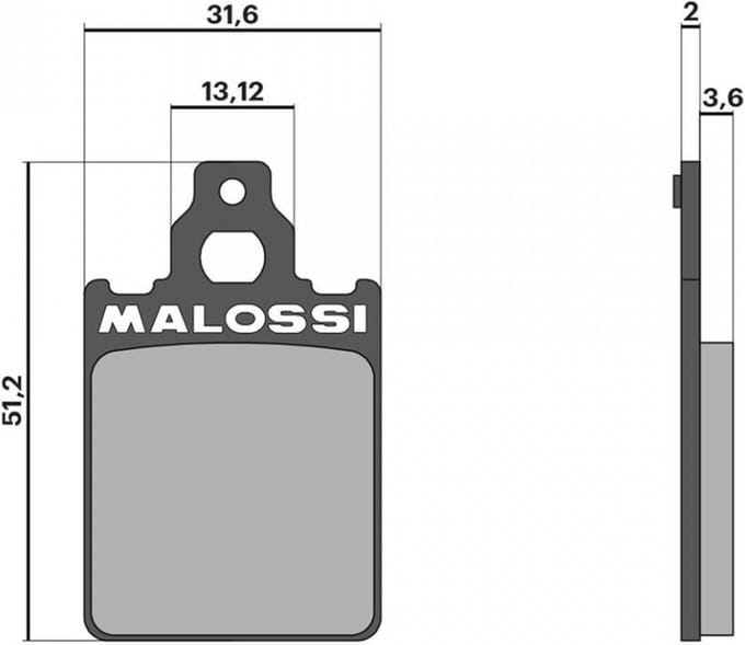 Plaquette de frein Malossi pour scooter Piaggio 50 Quartz 1992 à 1996 AV Neuf