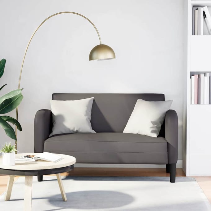 vidaXL - Loveseat - bank - 110 - cm - kunstleer - grijs