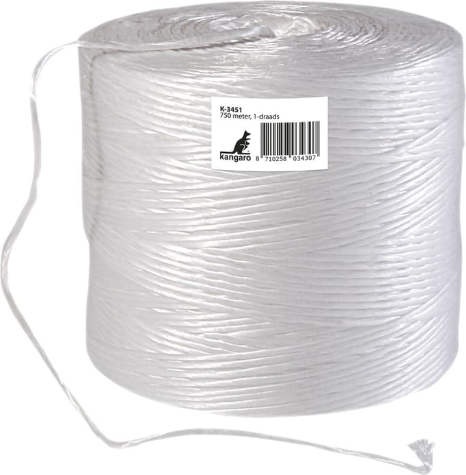 Kangaro touw - polypack - wit - 750 meter