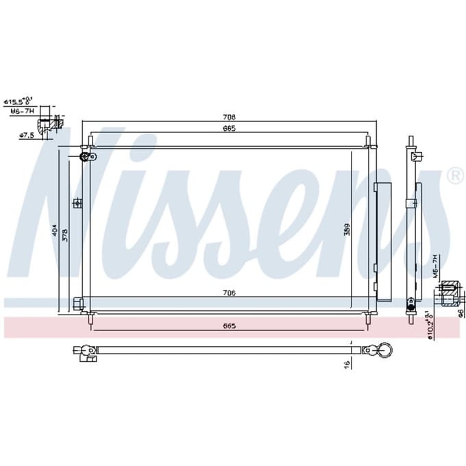 Condensator, airconditioning NISSENS 940538