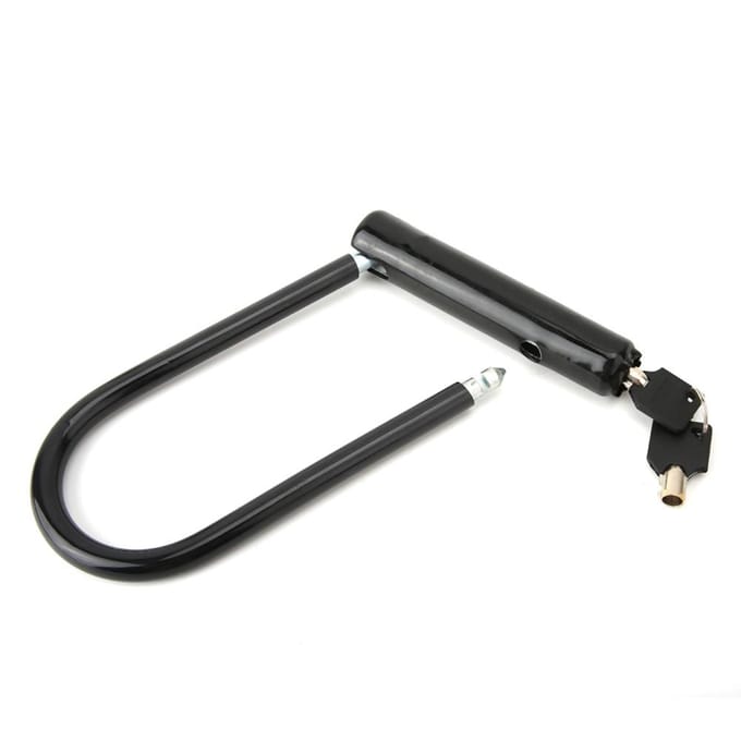 Robuuste zinklegering fiets motorfiets U-slot beveiliging anti-diefstal black