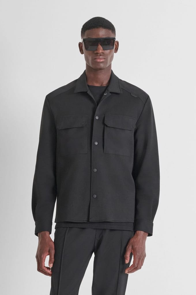 Antony Morato Overhemd Overshirt Mmsl00771 Fa150168 9000 Black Mannen Maat - W48
