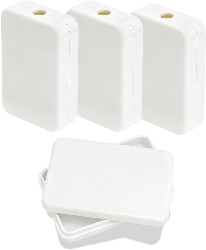 Aftakdozen mini - Verdeeldozen plat - Elektrische installaties - Compact en robuust - 55x35x15mm - Wit