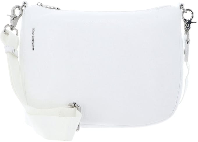 MANDARINA DUCK Leren schoudertas Mellow Leather Hobo Bag Blanc wit