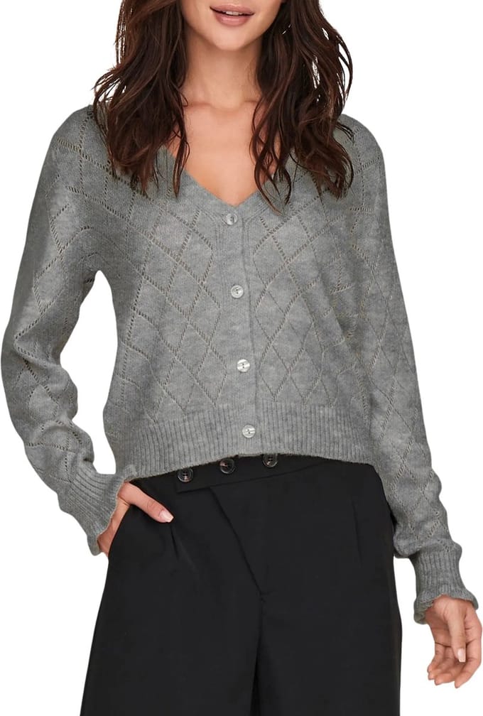 JDY - JDYLETTY L/S V-NECK STRUC CARDI KNT Dames Vest