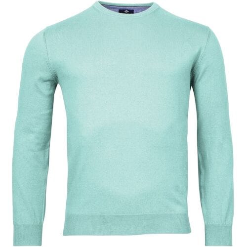 Baileys Trui Crew Neck Single Knit Cotton Bright Cobalt / male