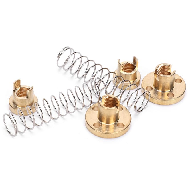 Spleet Elimineer Moer T8 Anti Speling Veer Messing Draadmoer 3D Printer Accessoires beige