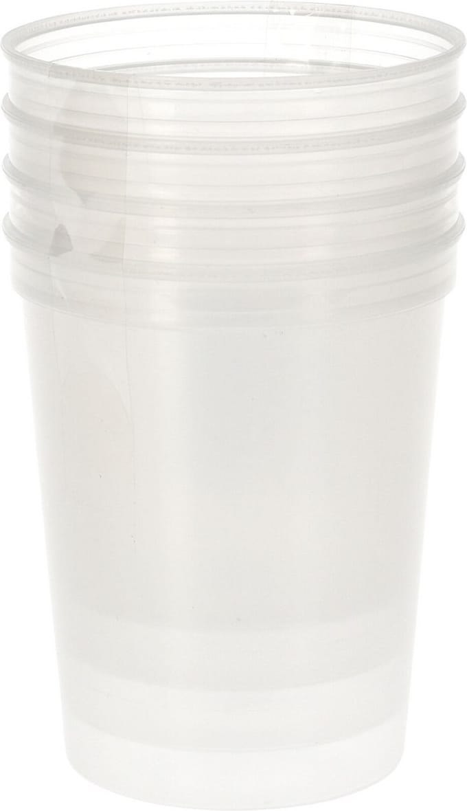 Re-Usable Transparant Drinkbeker PP 500ml set 6 stuks