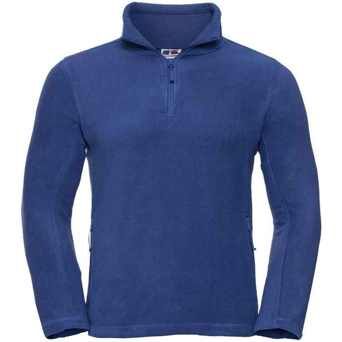 Russell Heren Ritssluiting Outdoor Fleece Top (Koningsblauw)