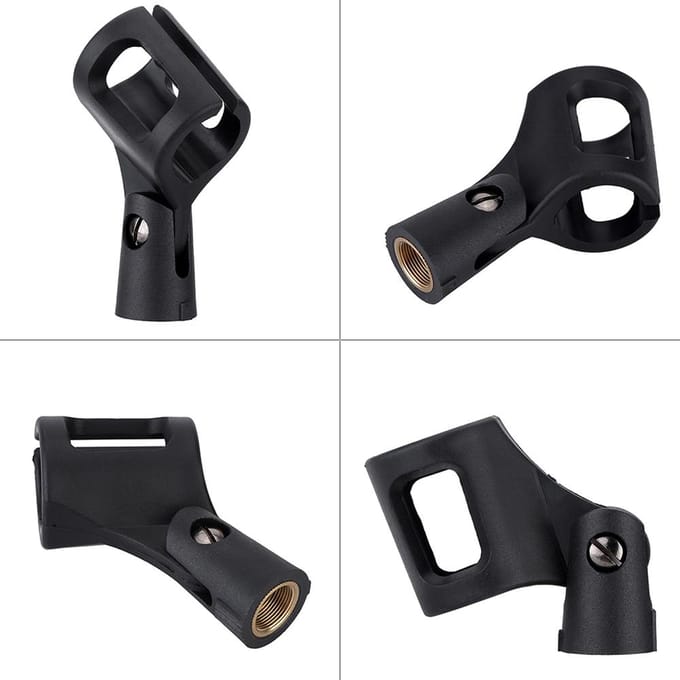 MS-12 Mini Opvouwbare Verstelbare Desktop Statief Microfoonstandaard met MC3 Microfoon Clip Houder Beugel voor black