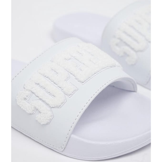Superdry High Build - maat 36-37 - Logo Pool Slide Dames Slippers - Optic