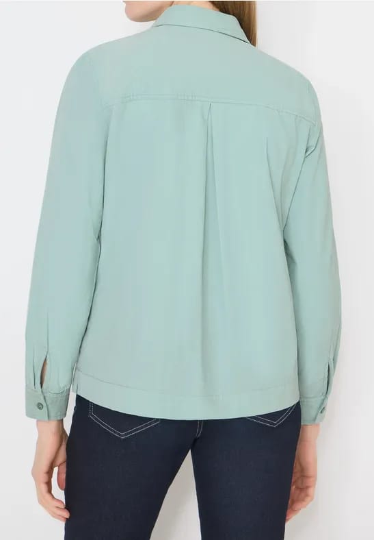 Overhemdblouse in effen kleur