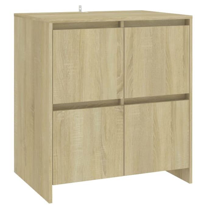 vidaXL - 2 - st - Dressoirs - bewerkt - hout - sonoma - eikenkleurig